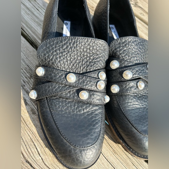 Blankens The Ebba Embellished Pebbled Leather Loafers | Size EU 42 US 11 - Picture 6 of 10
